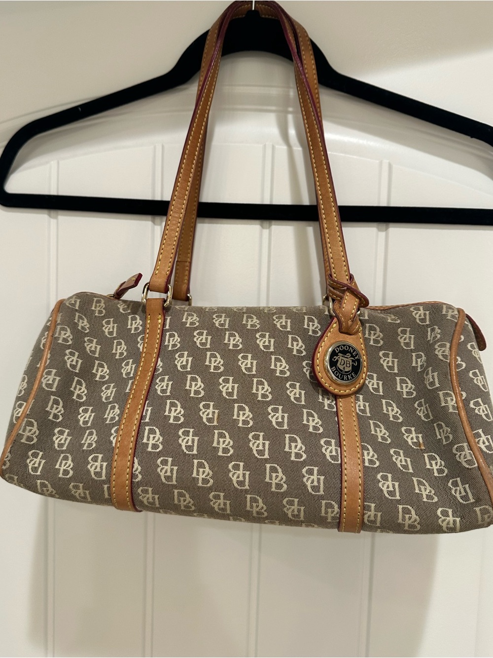 Dooney & Bourke Tan Signature Barrel Bag